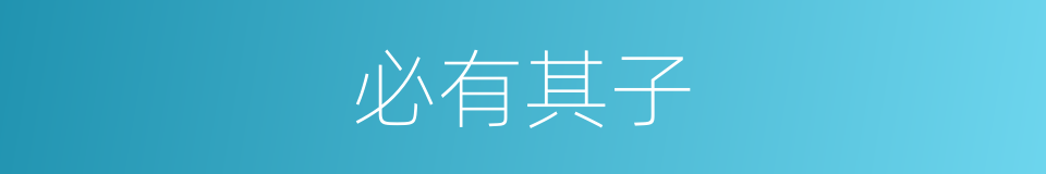 必有其子的同义词