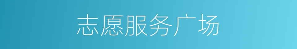 志愿服务广场的同义词