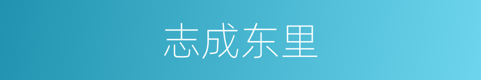 志成东里的同义词