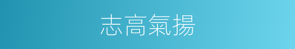 志高氣揚的同義詞