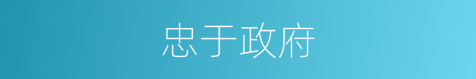 忠于政府的同义词
