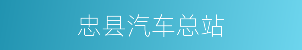 忠县汽车总站的同义词