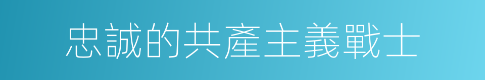 忠誠的共產主義戰士的同義詞