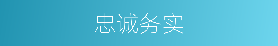 忠诚务实的同义词