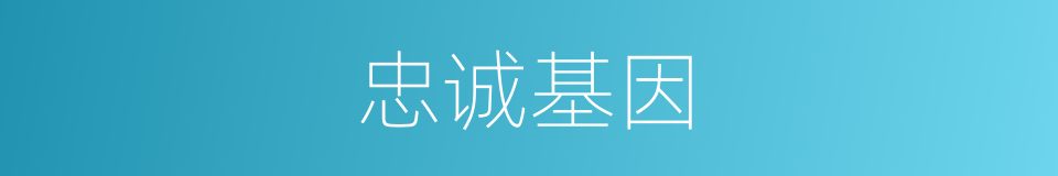 忠诚基因的同义词