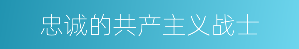 忠诚的共产主义战士的同义词