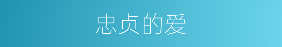 忠贞的爱的同义词