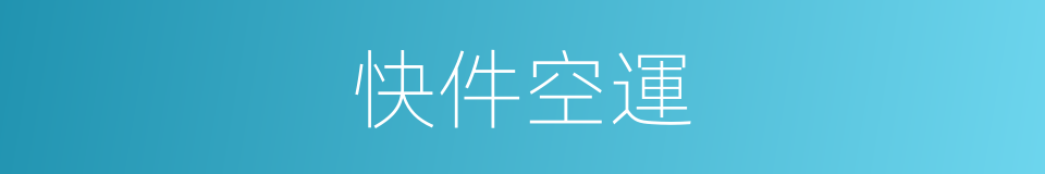 快件空運的同義詞