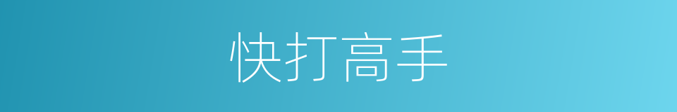 快打高手的同义词