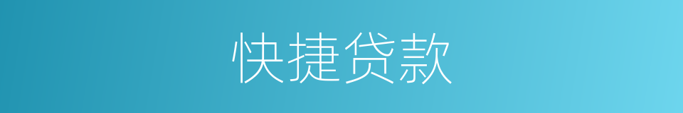 快捷贷款的同义词