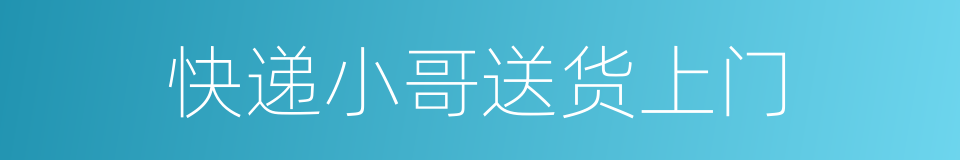 快递小哥送货上门的同义词