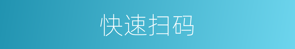 快速扫码的同义词