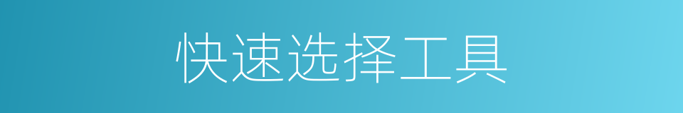 快速选择工具的同义词