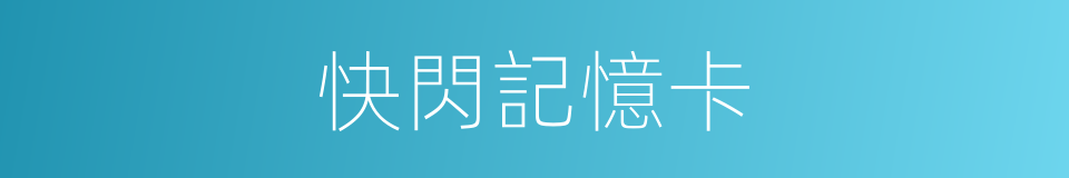 快閃記憶卡的同義詞