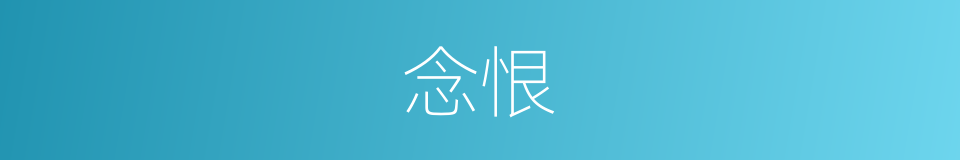 念恨的同义词