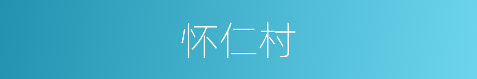 怀仁村的同义词