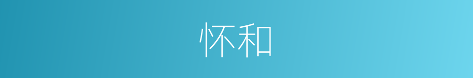 怀和的同义词