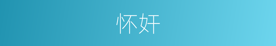 怀奸的意思