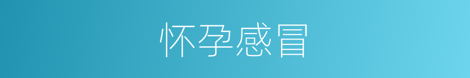 怀孕感冒的同义词