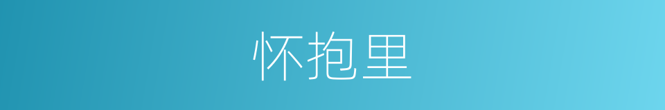 怀抱里的同义词
