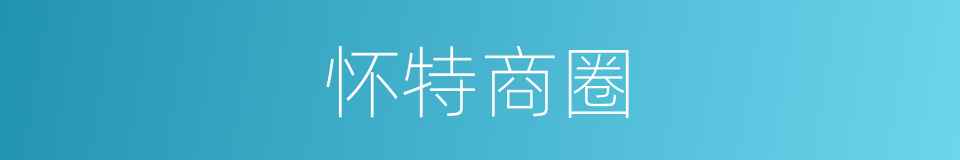 怀特商圈的同义词