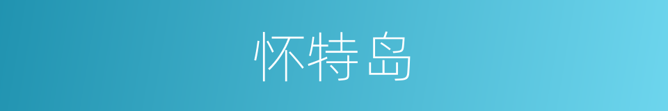 怀特岛的同义词