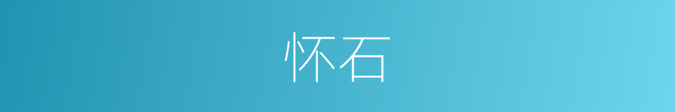 怀石的同义词