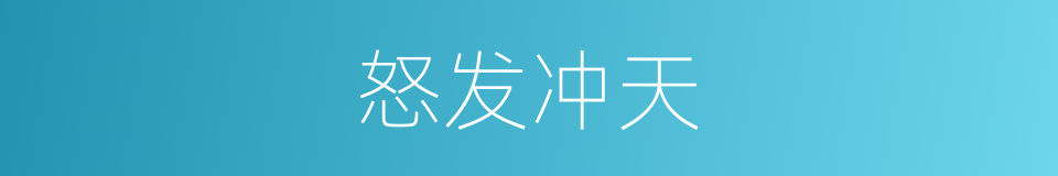 怒发冲天的意思