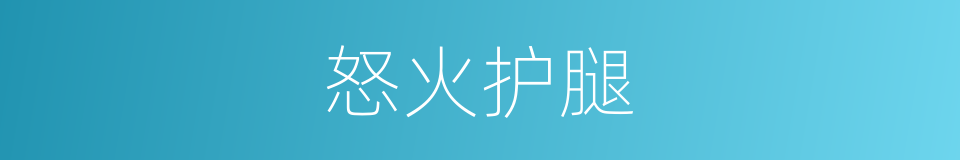 怒火护腿的同义词