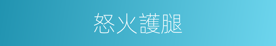 怒火護腿的同義詞