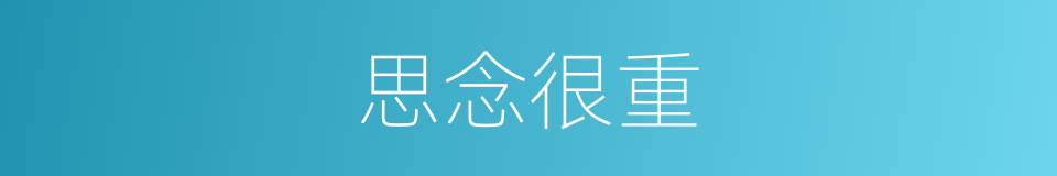 思念很重的同义词