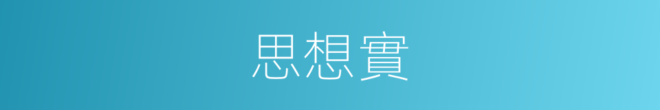 思想實的同義詞