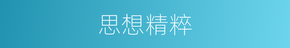 思想精粹的同义词