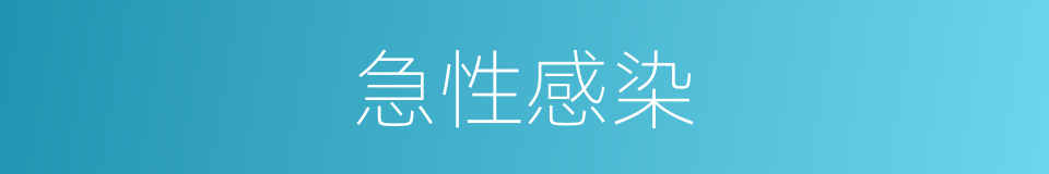 急性感染的同义词