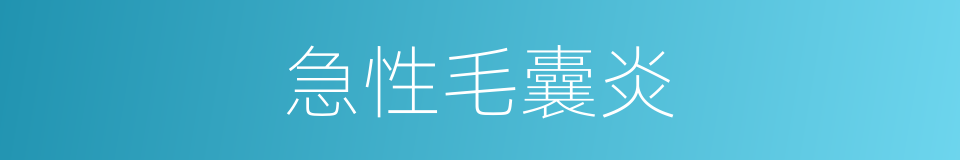 急性毛囊炎的同义词