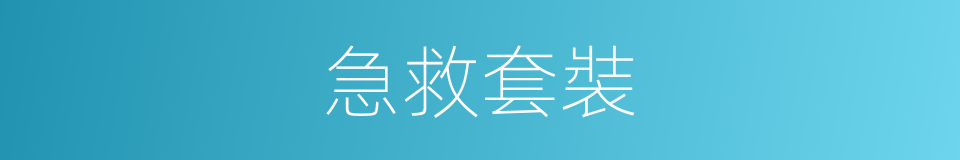 急救套裝的同義詞