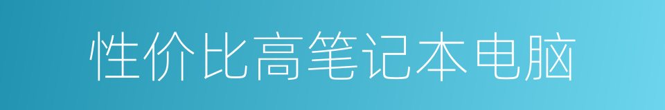 性价比高笔记本电脑的同义词