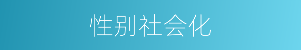 性别社会化的同义词