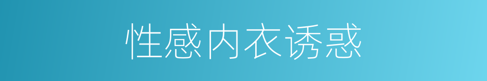 性感内衣诱惑的同义词