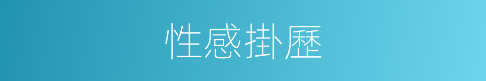 性感掛歷的同義詞