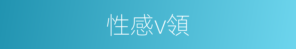 性感v領的同義詞
