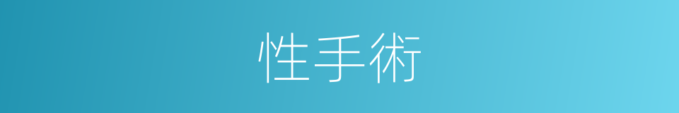 性手術的同義詞