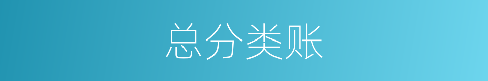 总分类账的意思