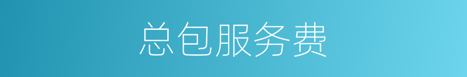总包服务费的同义词