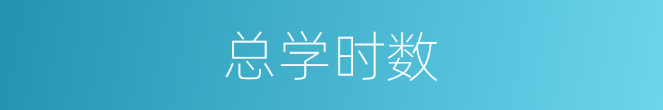 总学时数的同义词