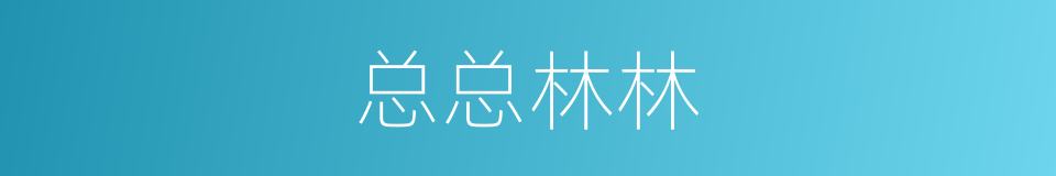 总总林林的意思