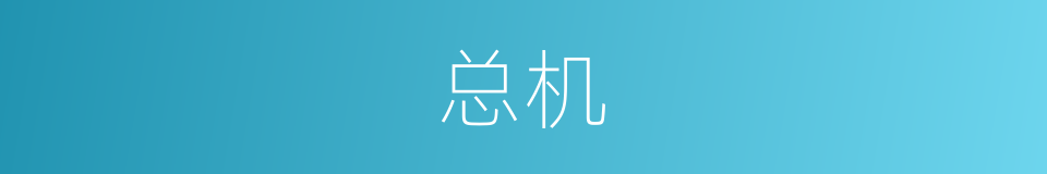 总机的意思