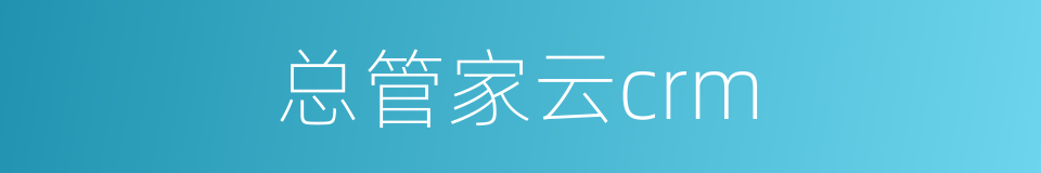 总管家云crm的同义词