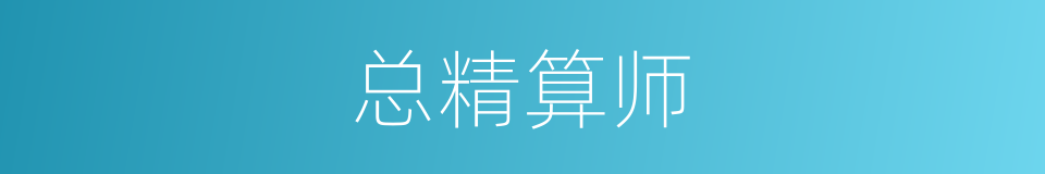 总精算师的同义词