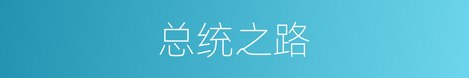 总统之路的同义词